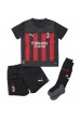 Fotbalové Dres AC Milan Davide Calabria #2 Dětské Domácí Oblečení 2022-23 Krátký Rukáv (+ trenýrky)